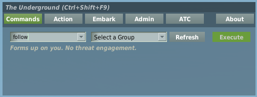 Follow command with no options.